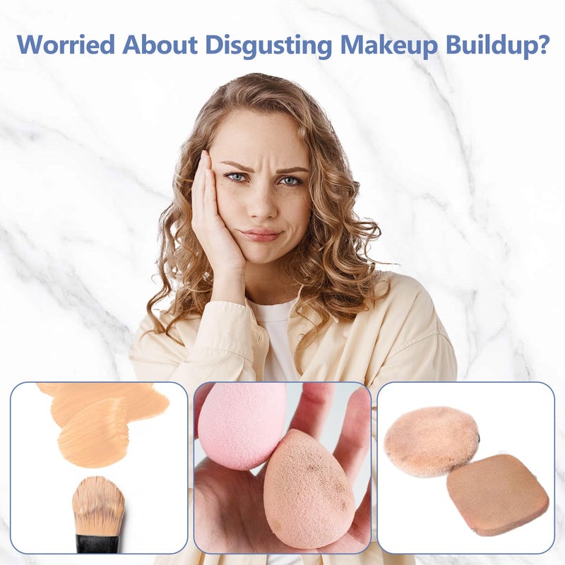 Alyfini Makeup Brush & Sponge Shampoo, Ultra Concentrated, Deep Clean Foundation/Lipstick, Professional Cleanser Solution, Efficient Dissolves Residue on Make Up Brushes/Sponges/Puff, 5.1 Fl Oz/150ml - Image 3
